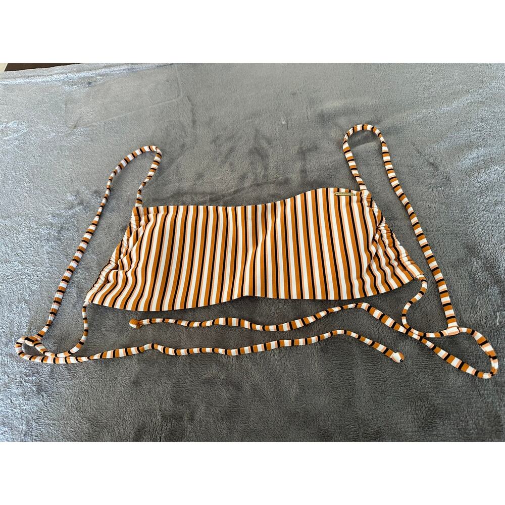 Roxy PT Beach Classics Bandeau Bra, Golden Ochre, Size Small - Picture 2 of 7